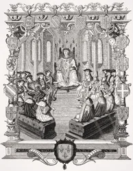 The Civil Trial of Charles de Bourbon Before the Peers of France, 1523, after an engraving in 